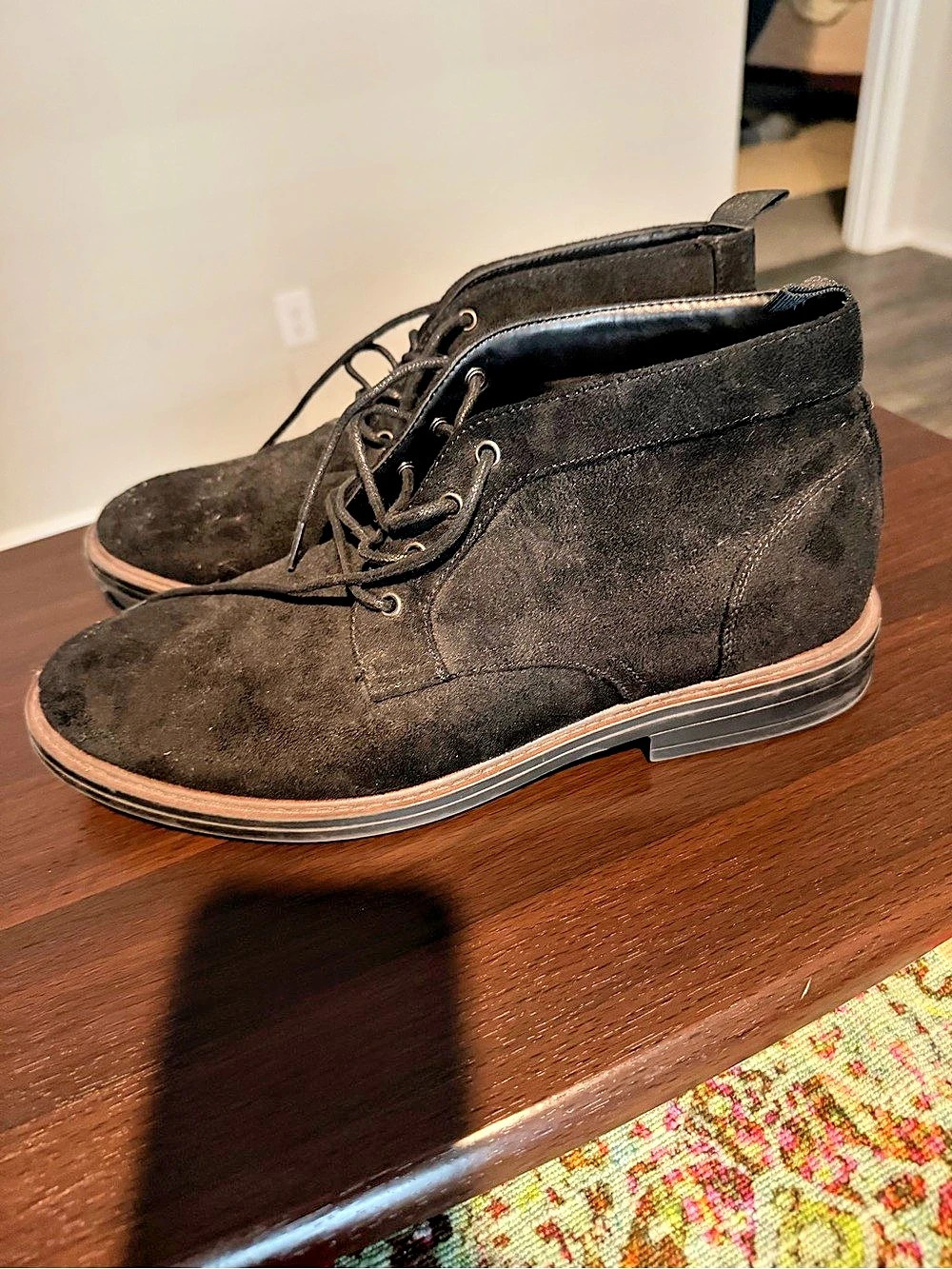 ALFANI Men's Black Lace-Up Boots